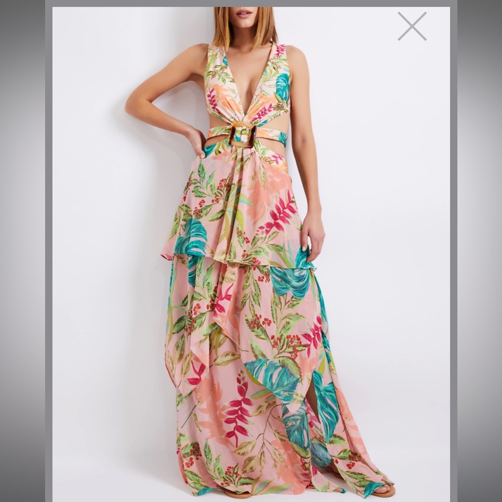 BNWT PatBo Tropicalia Cut-Out Beach Dress - Picture 2 of 3